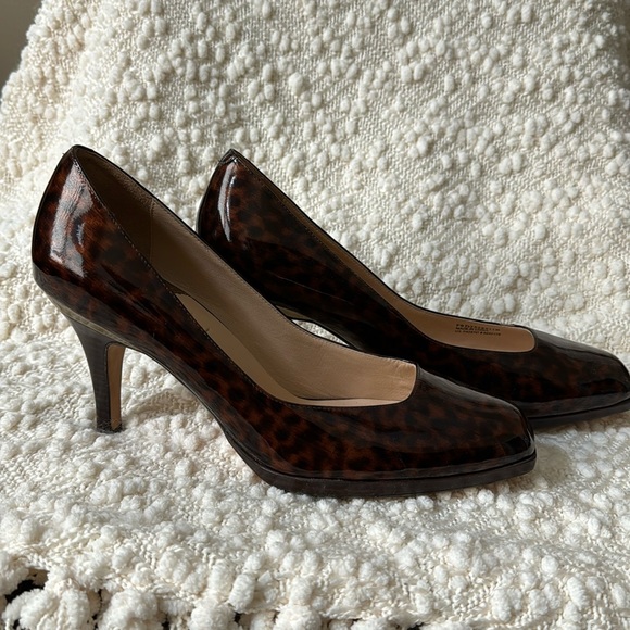 Cole Haan size 11 B brown leopard patent. Worn once. Nike Air technology - Picture 1 of 6